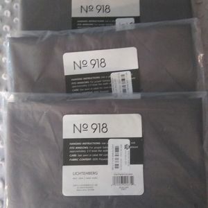 Lot of (3) No 918 Sheer Voile Curtain Panels NWT